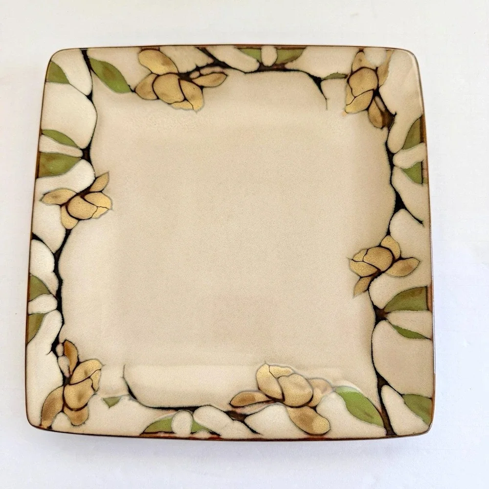 Mikasa Gourmet Basics Emory 4 Pc Dinnerware Set Service for 1 Square Floral